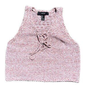 Forever21 Women's Knitted Tank Crop Top - SM